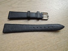 Leder Uhrenarmband schwarz 18mm  b134