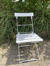 Biergartenstuhl Klappstuhl Gartenstuhl Gestell verzinkt Gastronomie Weiß