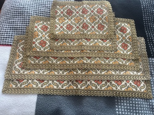 Brokatdeckchen set - , (läufer)