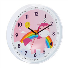 Einhorn wanduhr Kinderzimmer Uhr bunt 30 cm Einhorn Uhr Mädchen Wanduhr Quarz