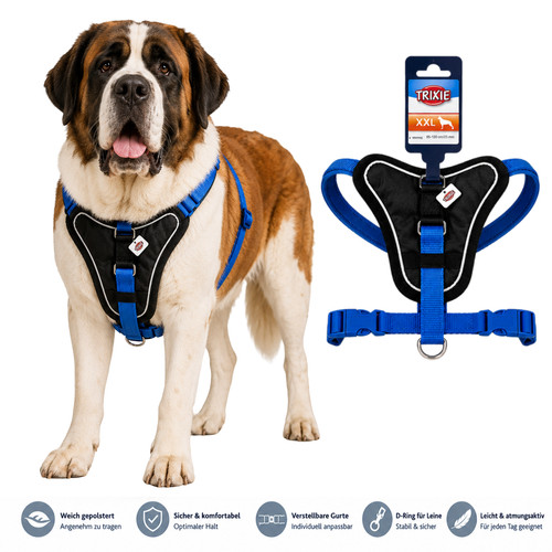 Hundegeschirr blau xxl - hundegeschirr, xl-xxl