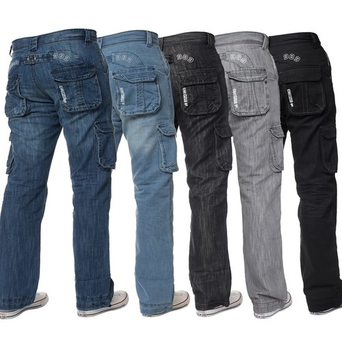 Enzo herren cargo combat jeans - combat,