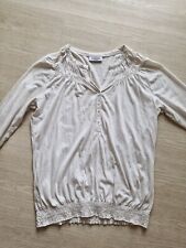 Damen  Tunika Bluse lang arm Gr. S 36/38  creme weiß für LARP oder Mittelalter