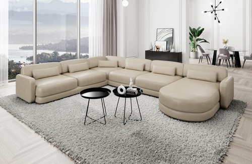 Sofa leder wohnlandschaft - sofa,