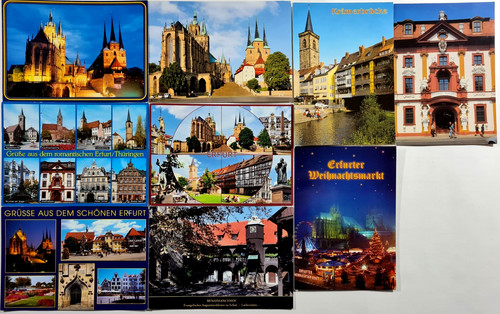 Ddr postkarten lot erfurt - x,