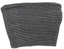 Tube Top, trägerloses Schlauchtop, Bra Bandeau Top - schwarz/weiß