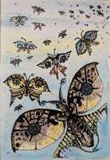 Schmetterlinge, Tusche 