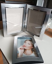 Formano Bilderrahmen, Metall/Glas, silber mattglänzend, 1x10x15cm und 2x 13x18cm