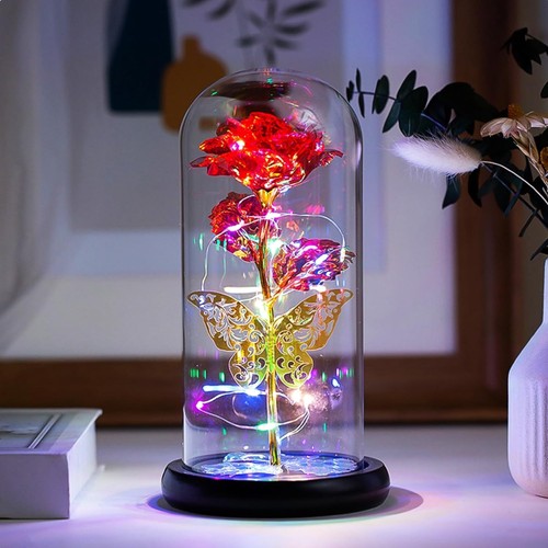 Led goldfolie rose nachtlicht - goldfolie,