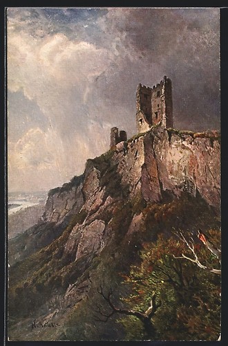 Ansichtskarte drachenfels bei - ansichtskarte,