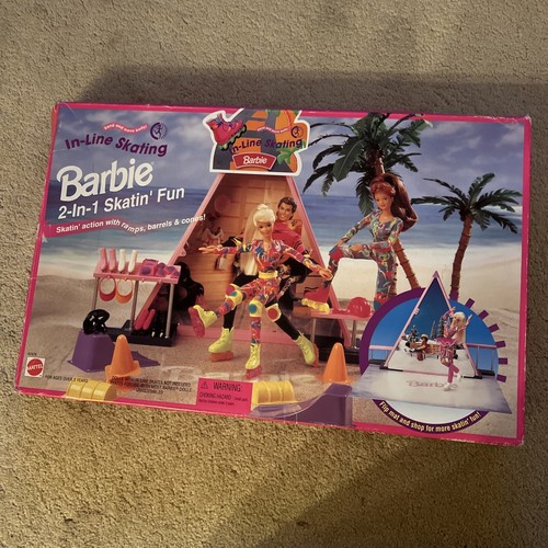 Barbie mattel line skating - line,