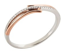 Damenring 375 Gold / Rosegold Weißgold Ring +  Diamanten Brillant Verlobungsring