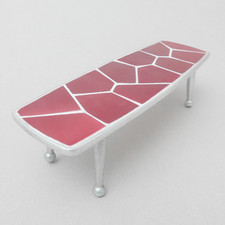 Blumenbank Blumenregal Blumenhocker Fliesenbank Keramik Aluminium 60er Jahre