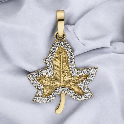 Anhänger blatt 333 gold - anhänger,
