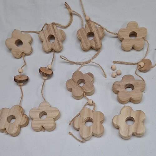 Holzblumen deko hänger set - holzblumen, Ø