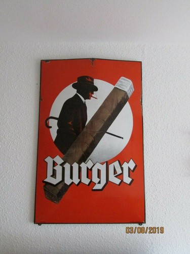 Emailschild burger zigarren - emailschild:,