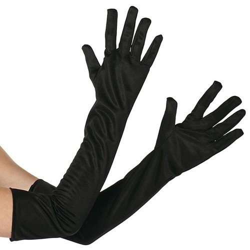 Schwarze lange handschuhe - schwarze,