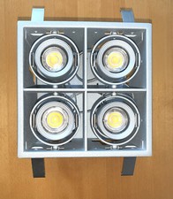 iguzzini Micro-Frame, Deckeneinbauleuchte, neigbare Leuchten, incl. Einbaurahmen