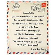 Kuscheldecke Flanell Flauschige Personalisierte Decke Geschenke An Meine Tochter