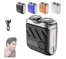 Tragbare Mini-Stahlkanone Dreh-Doppelring-Elektro-Mann Rasierer