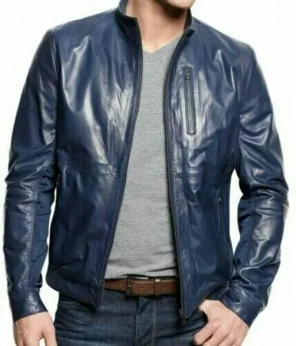Herren motorrad blau echt - herren,