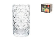 Paket 4 Gläser Glas Dekoriert