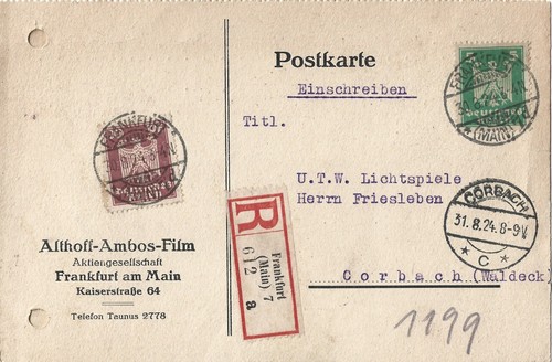 Postkarte - dr, r-