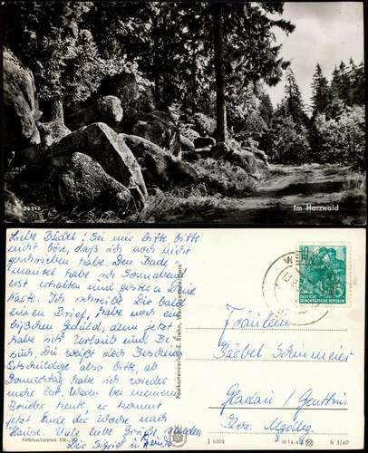 Ansichtskarte harzwald - ansichtskarte,