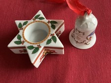 Hutschenreuther Set: Kerzenhalter - Teelichthalter - Stern + Glocke Weihnachten