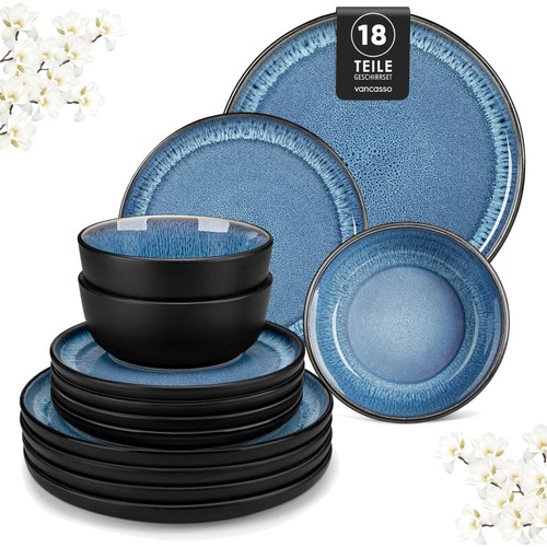 Geschirrset personen blau - 6,