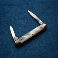 Solingen VOSS Taschenmesser Perlmutt Deutsche Handarbeit alt Vintage Messer Rar