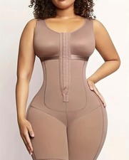 Modernes schweres Damen Voll-Mieder / Bauchstraffend / XL = 44 / Kaffee - Braun