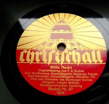 1702/ IRMA DRUMER-EVI KLEMENS Sopran-Stille Nacht-Weihnachten-78rpm Schellack