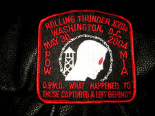 Rolling Thunder PATCH  WASHINGTON, DC.   POW  MIA .  KUTTE