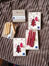 100% Bienenwachskerzen 32 Stück, 100 x 13 mm + 45 selbstverlöschende Baumkerzen