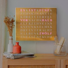 WordClock Jupiter Edelstahl in
