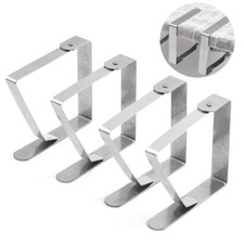4er-Pack Edelstahl Tischtuchhalter Klammern Tischtuchklammer Tischdeckenklammer