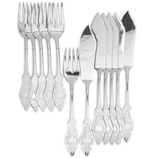 6 Pers. / 12-tlg. - Robbe & Berking 'Ostfriesen' Fischbesteck Edelstahl 18/8