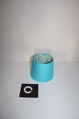 Lampenschirm rund blau - blau, mit