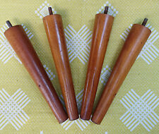 4 alte Möbelfüße Tischfüße Nierentisch Schrank Kommode 50er 60er Design 23,0 cm