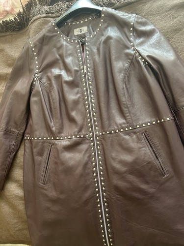 Manoli damen ledermantel braun - ledermantel,