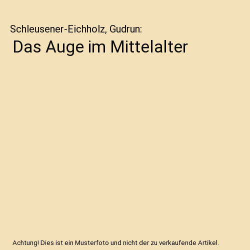 Das auge mittelalter - auge, im