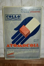 Original Altes Reklameschild Atomocollo,Collo Schwämme,St.Augustin,50er Jahre