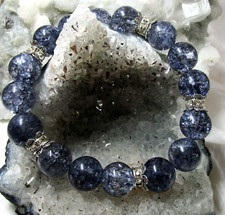 BERGKRISTALL blau geblitzt