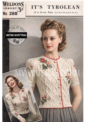 Vintage tiroler blumen - tiroler,