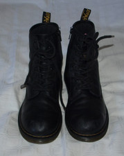 Schwarze Stiefeletten Boots Leder Dr. Martens Gr. 38