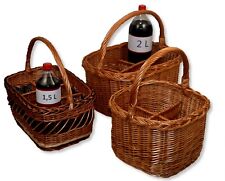 Flaschenkorb WIKLER für 6 oder 4 Flaschen Einkaufskorb Flaschenhalter Weide