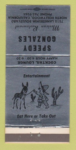 Matchbook cover speedy - cover,