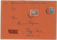 Deutsches Reich Wert Brief Freiburg Hof 1940