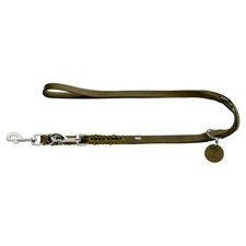Hunter Verstellbare Hundeleine Solid Education oliv Leder 3-fach verstellbar